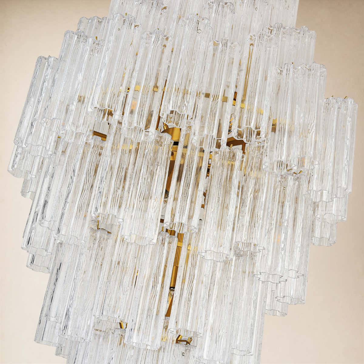 Hexalia Murano Glass Diamond Chandelier  83.4" H