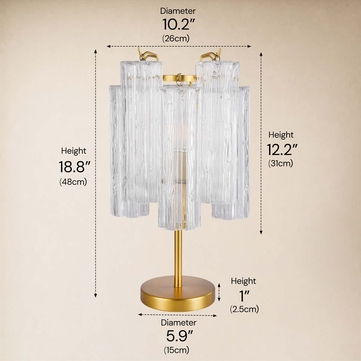 Hexalia Murano Glass Table Lamp