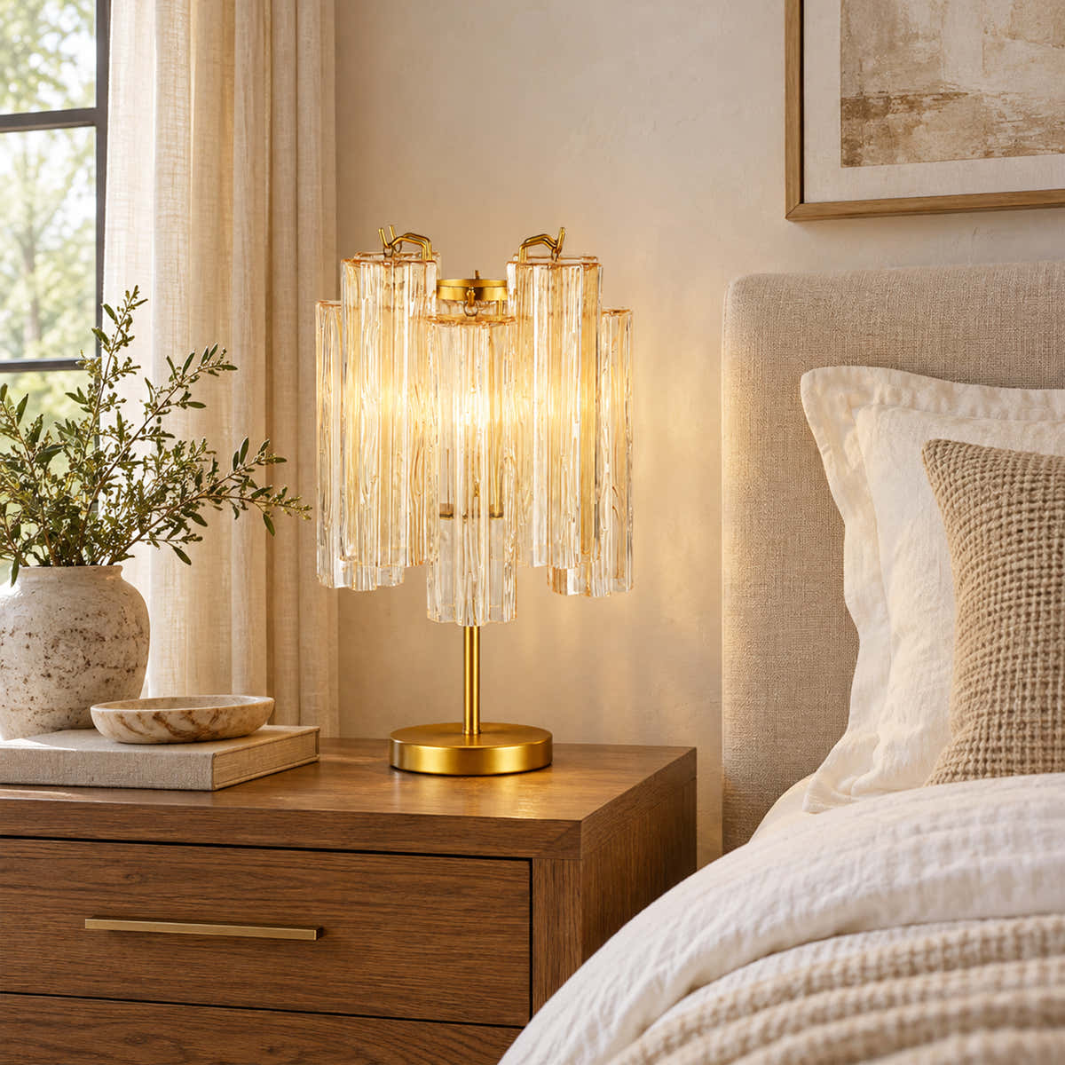 Hexalia Murano Glass Table Lamp