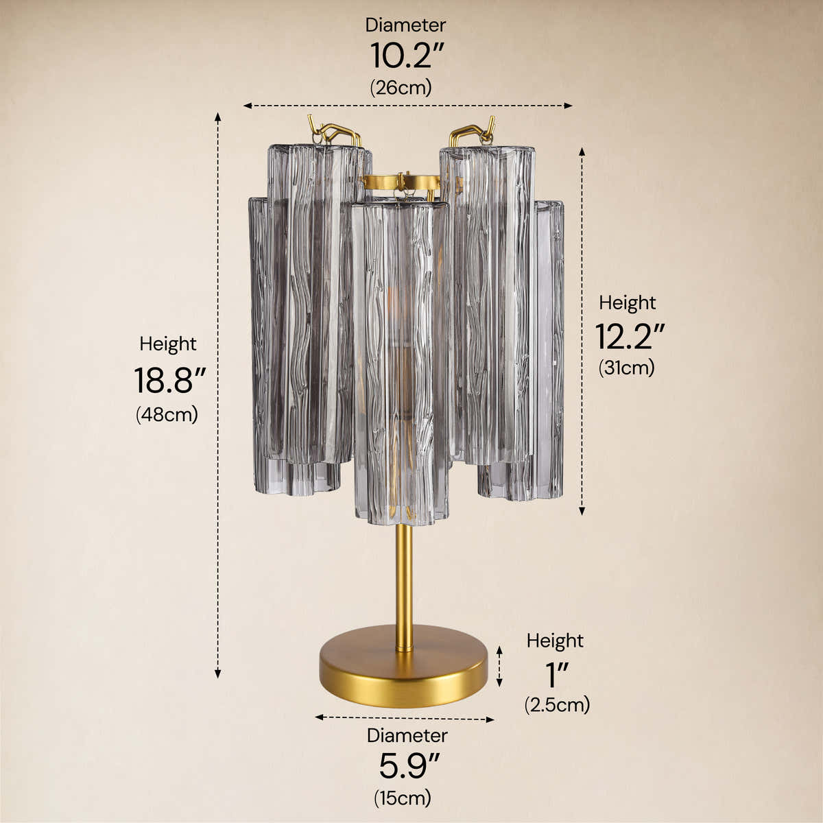 Hexalia Murano Glass Table Lamp