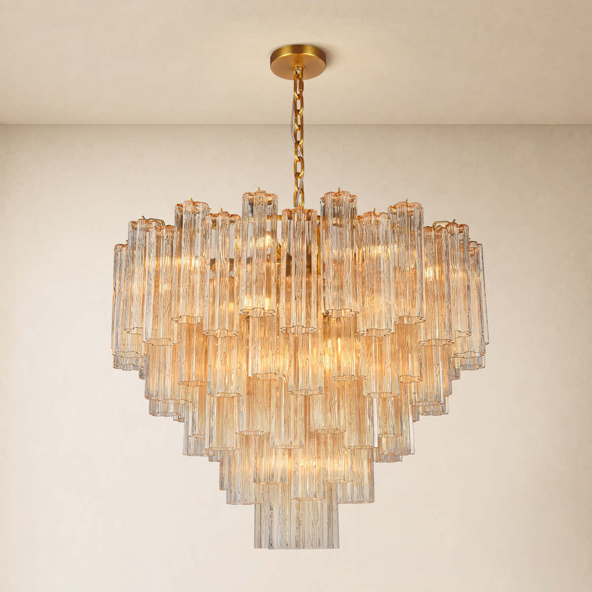 Hexalia Murano Glass Chandelier 36"