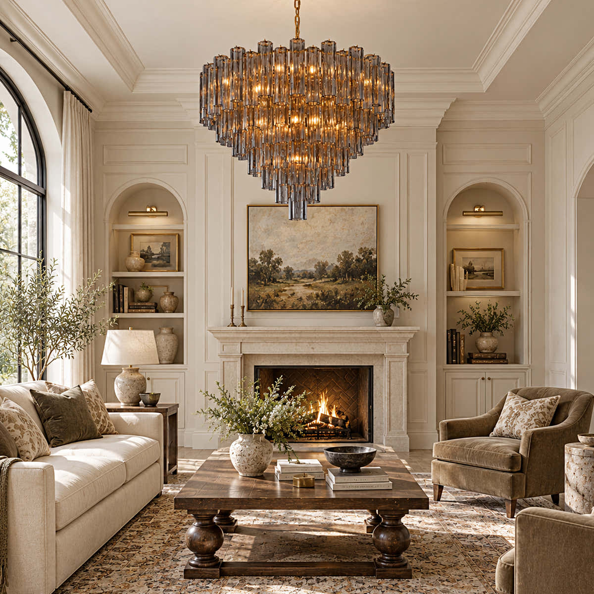 Hexalia Murano Glass Chandelier 36"