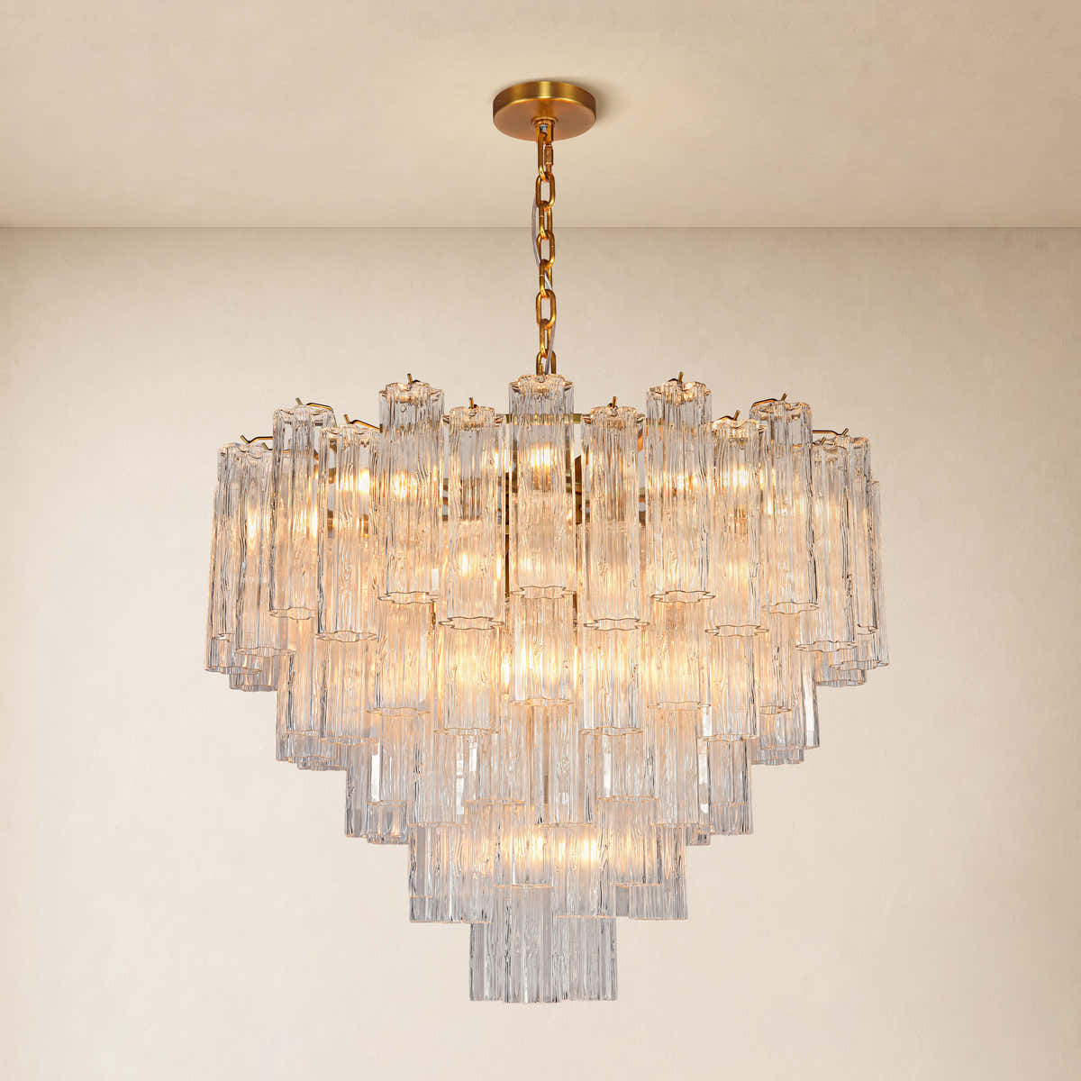 Hexalia Murano Glass Chandelier 36"