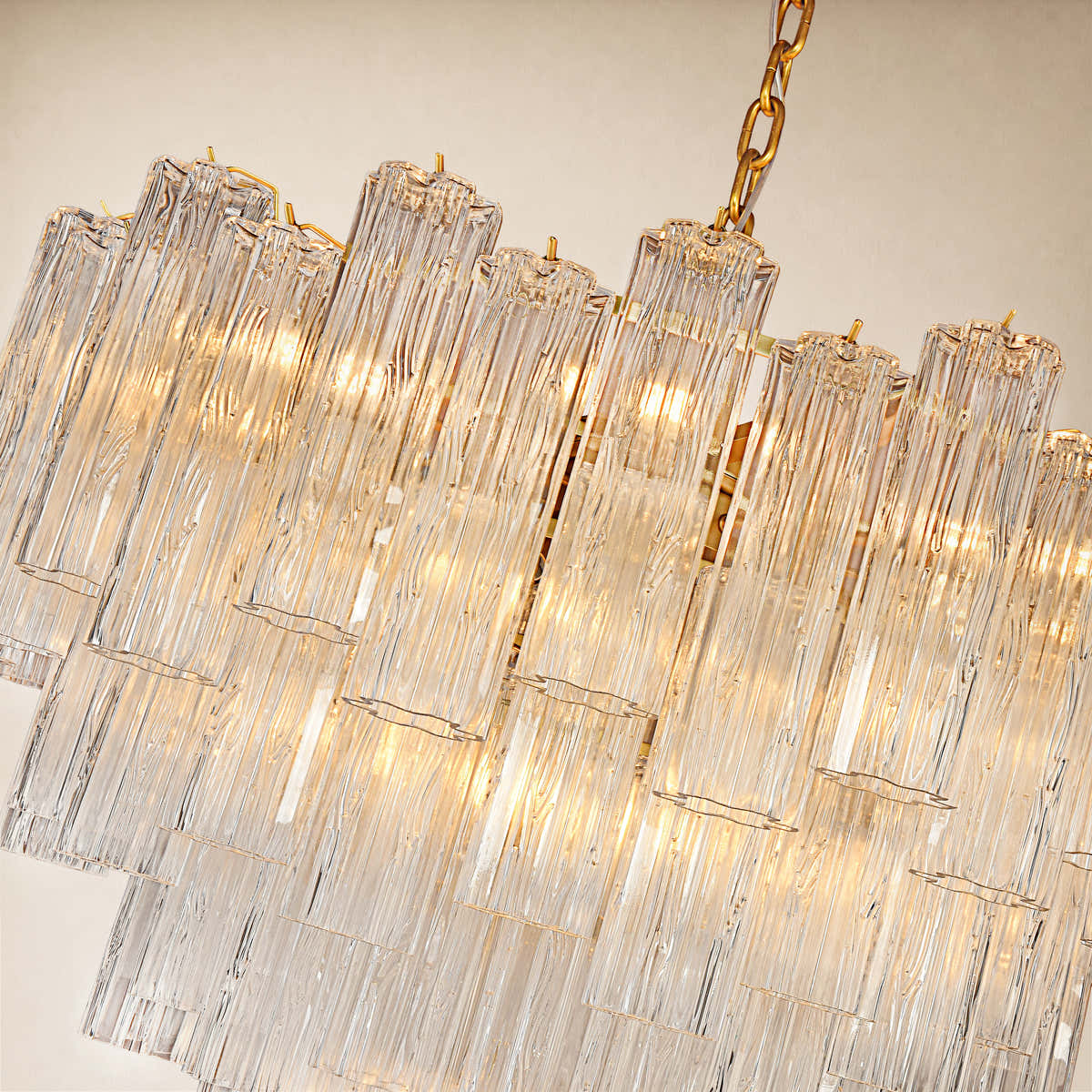 Hexalia Murano Glass Chandelier 36"