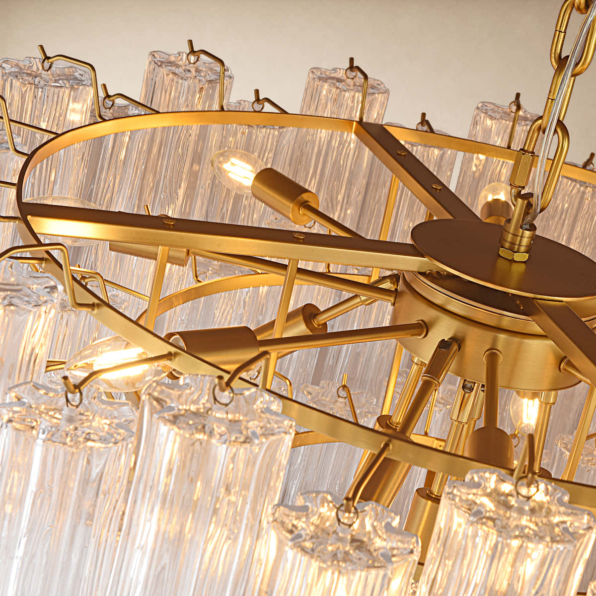 Hexalia Murano Glass Chandelier 36"