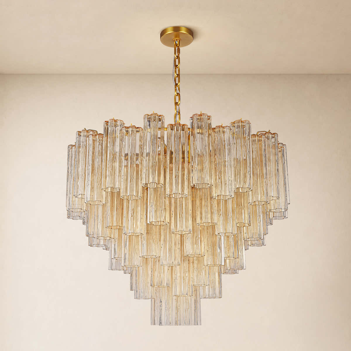Hexalia Murano Glass Chandelier 36"