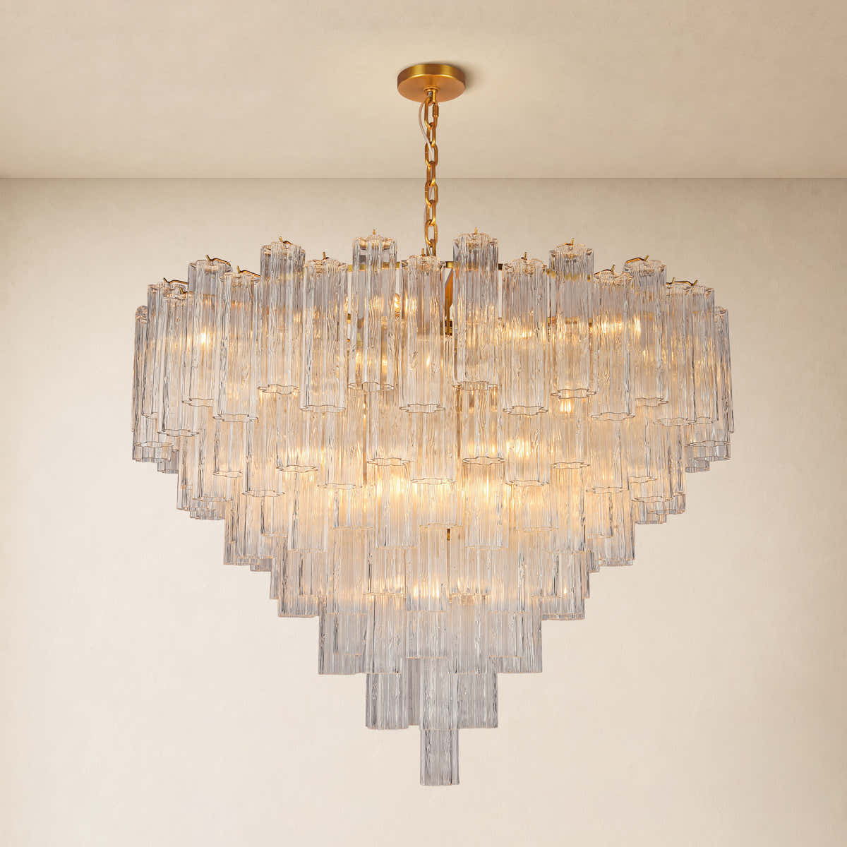 Hexalia Murano Glass Chandelier 48" D