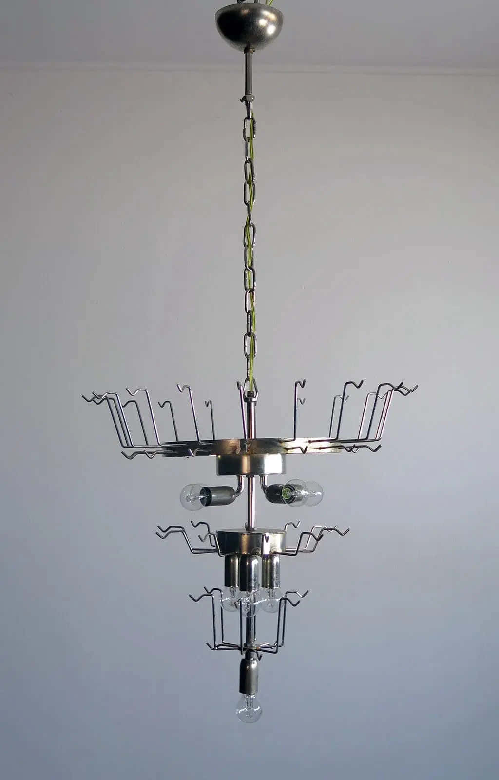 Murano Chandelier – 52 Felci glass leaves – Amber