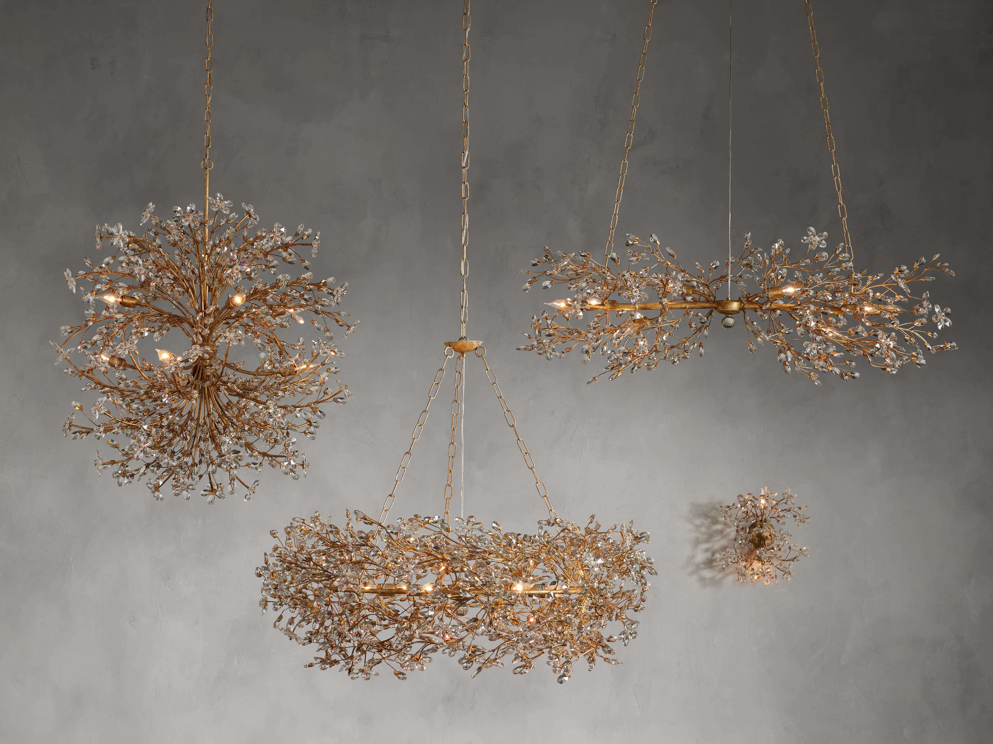 Fiore Crown Chandelier 39" 48" 60"