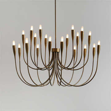 Liona Large Brass Candelabra Chandelier Light