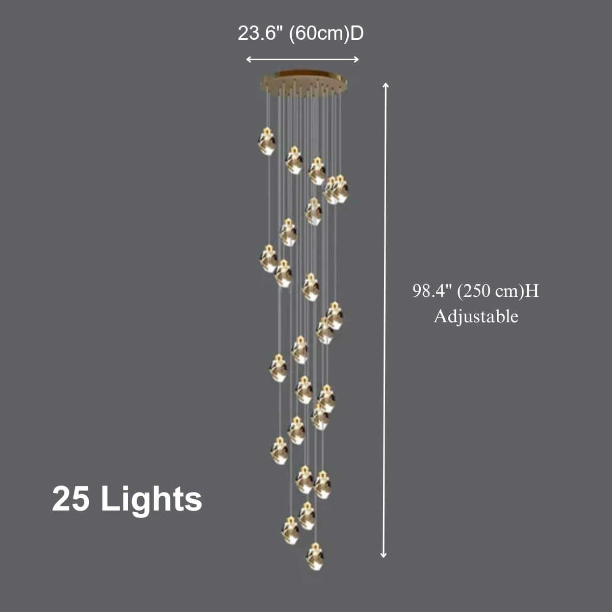 Crystal Rock Chandelier(Grand)