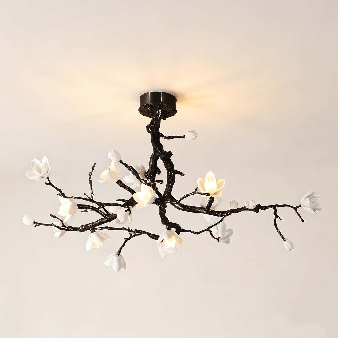 Black Branch Copper Tree Chandelier