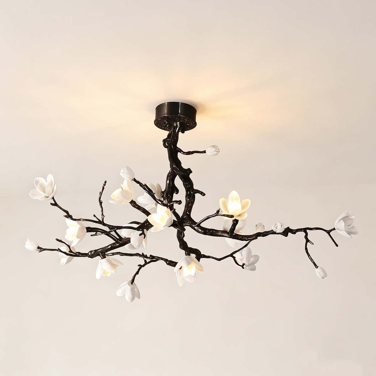 Black Branch Copper Tree Chandelier