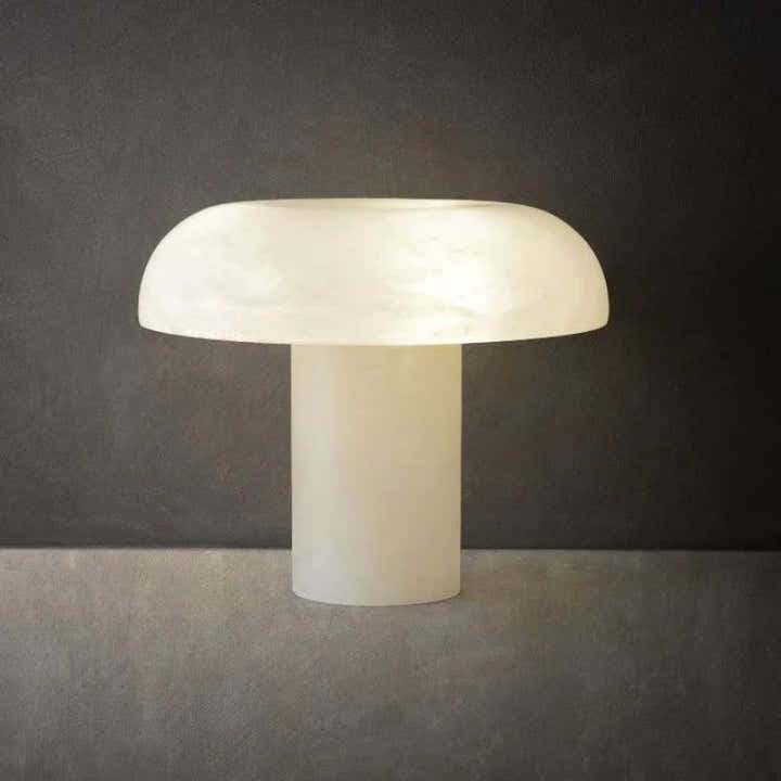 Alabaster Mushroom Shape Table Lamp