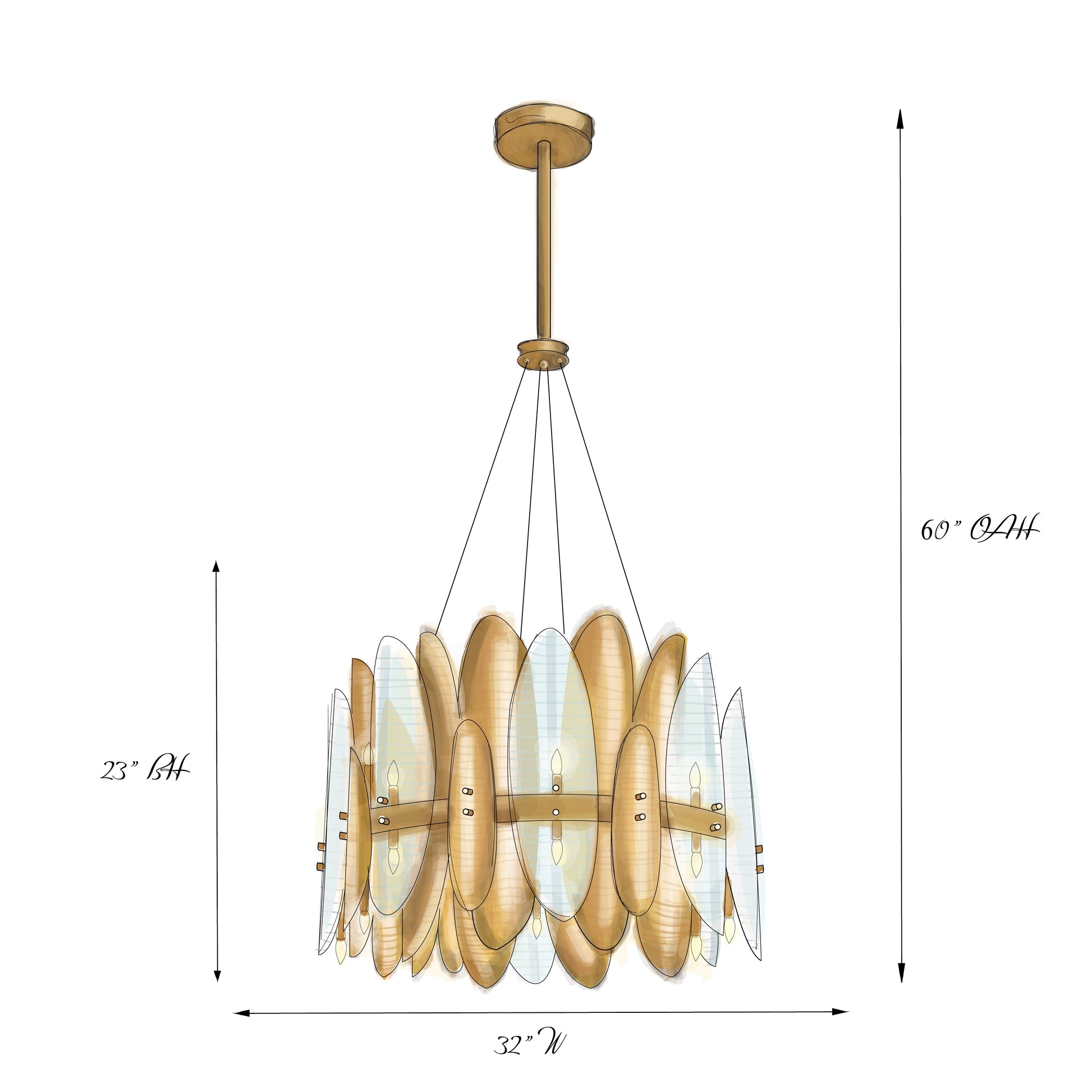 Jazz Art Deco Chandelier