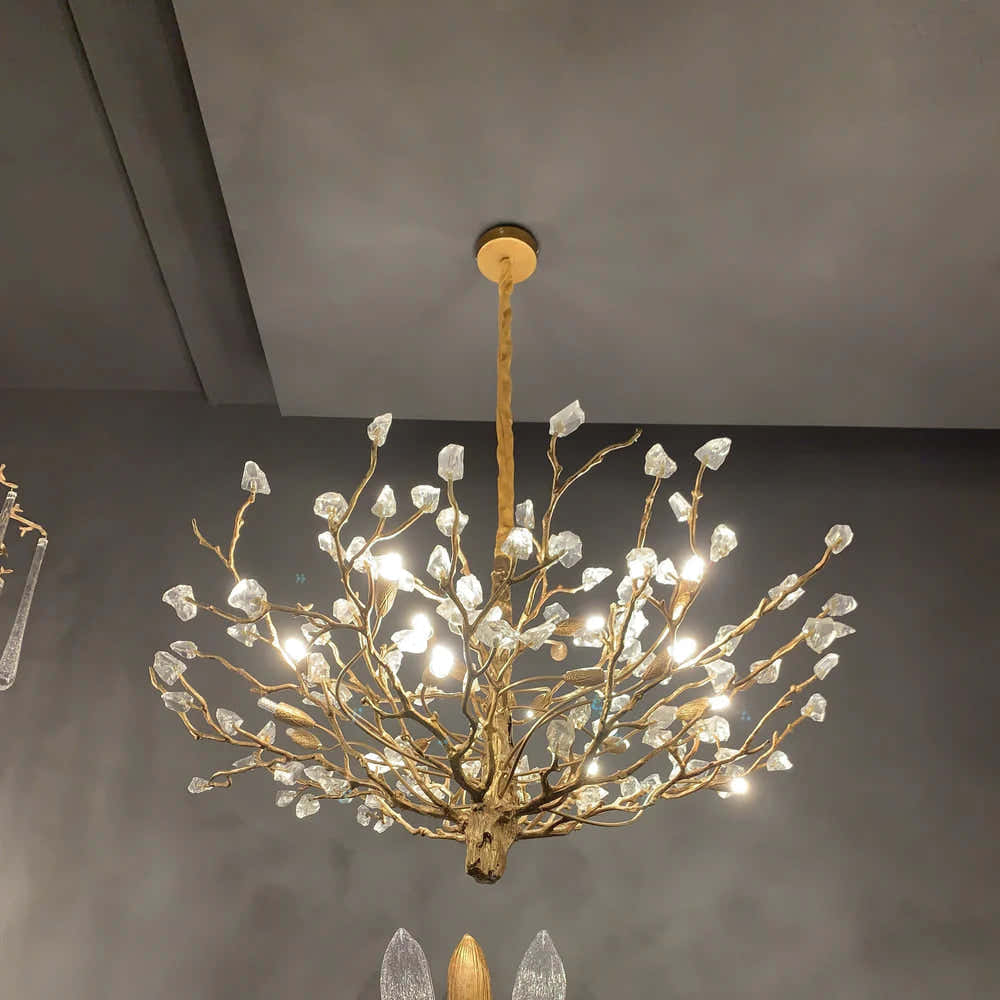 Gemstone Branch Chandelier with Artistic Design for Bedroom or Living Room