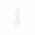 LED Five Clips Chandelier //  Sandy Gold