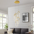 LED Five Clips Chandelier //  Sandy Gold