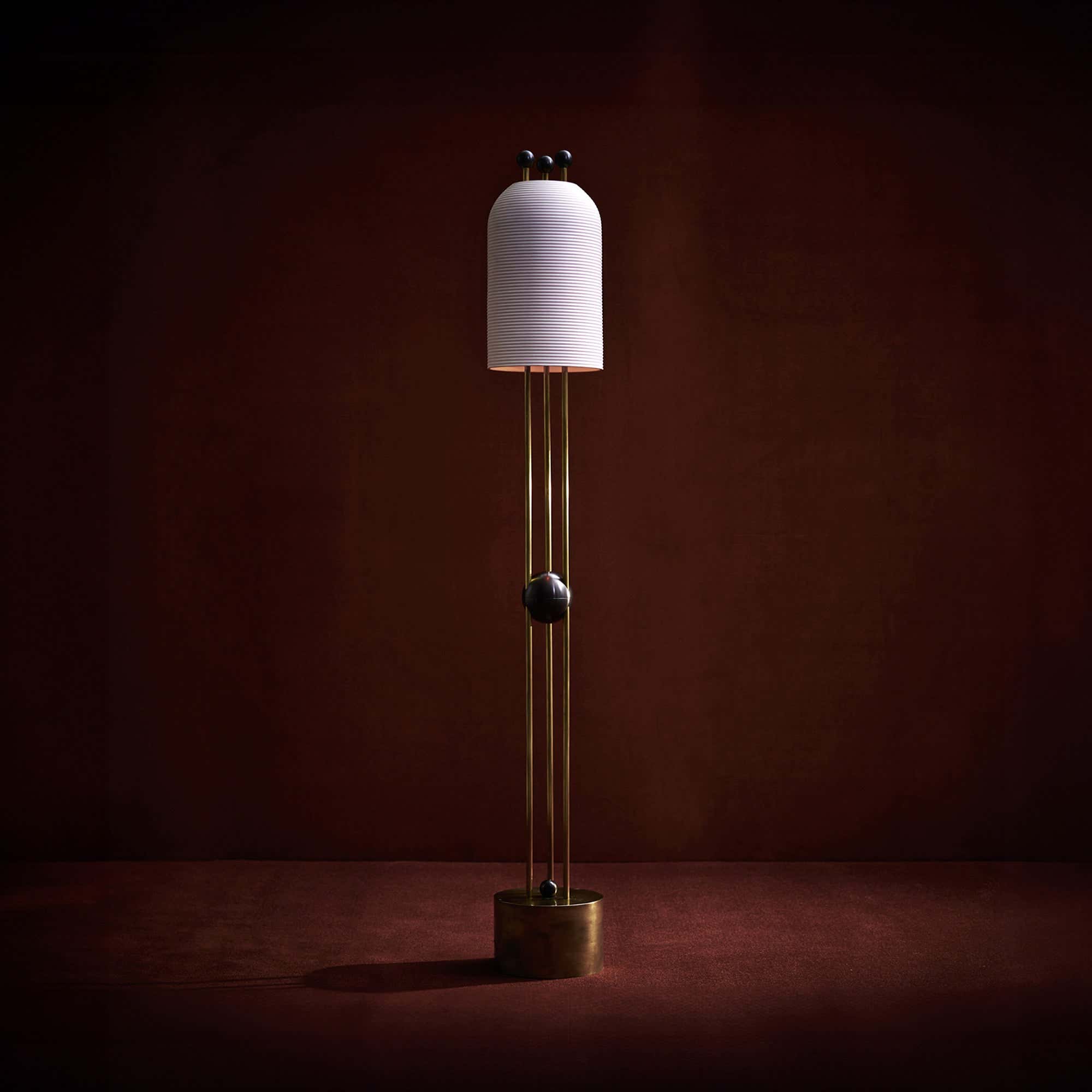 Lantern Glass Floor Lamp