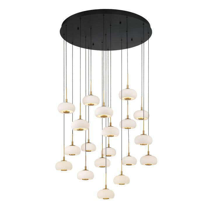 Lanterns Glass 19 Light Round LED Chandelier