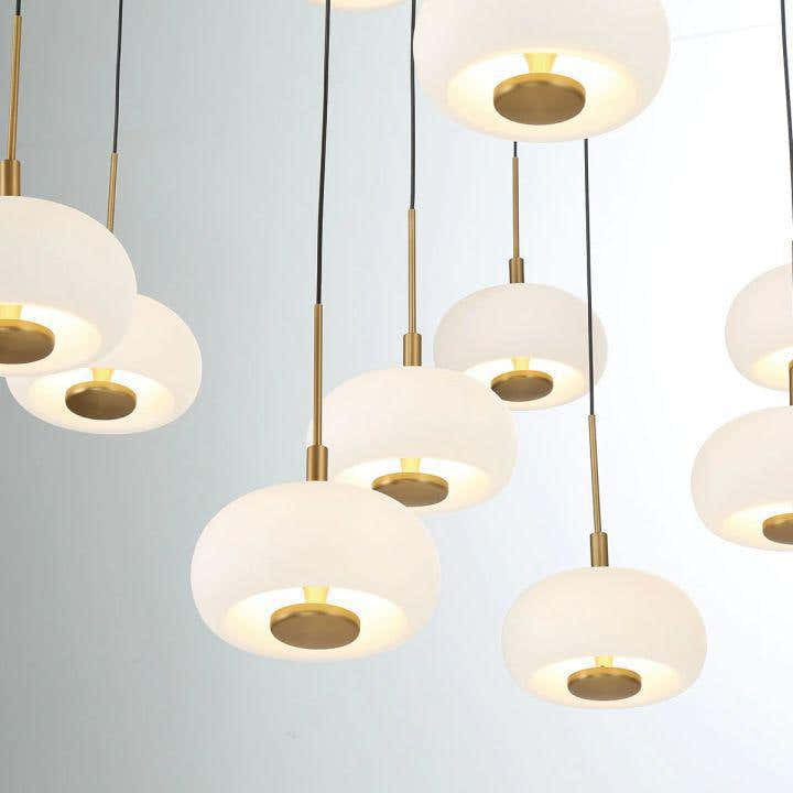 Lanterns Glass 19 Light Round LED Chandelier