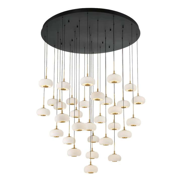 Lanterns Glass 31 Light Round LED Chandelier