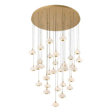 Lanterns Glass 31 Light Round LED Chandelier