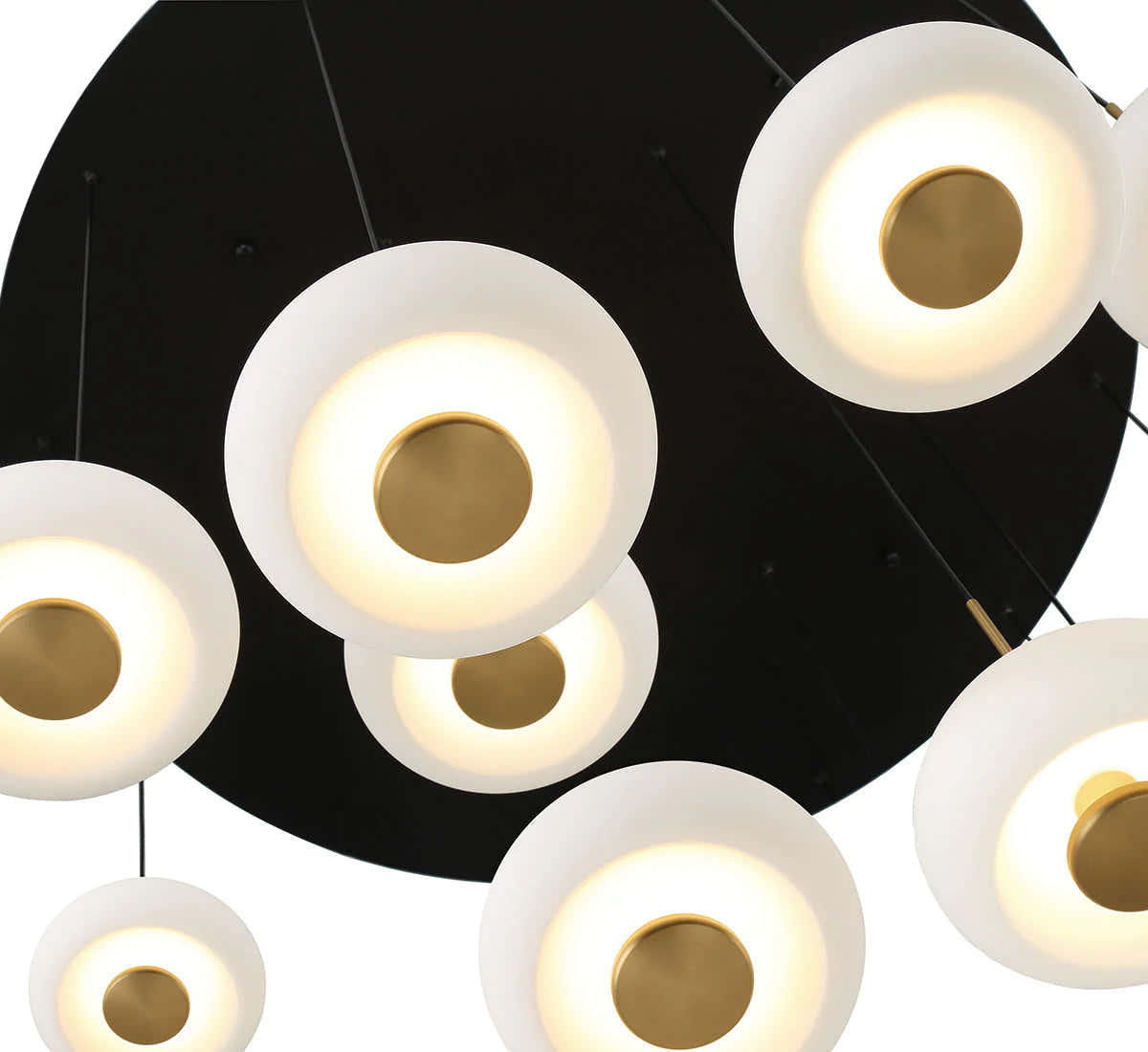 Lanterns Glass 9 Light Round LED Chandelier