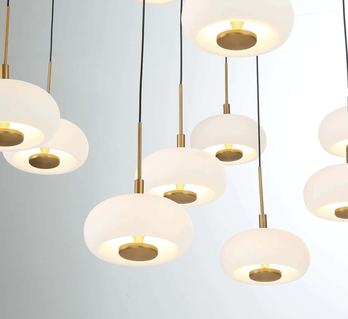 Lanterns Glass 9 Light Round LED Chandelier