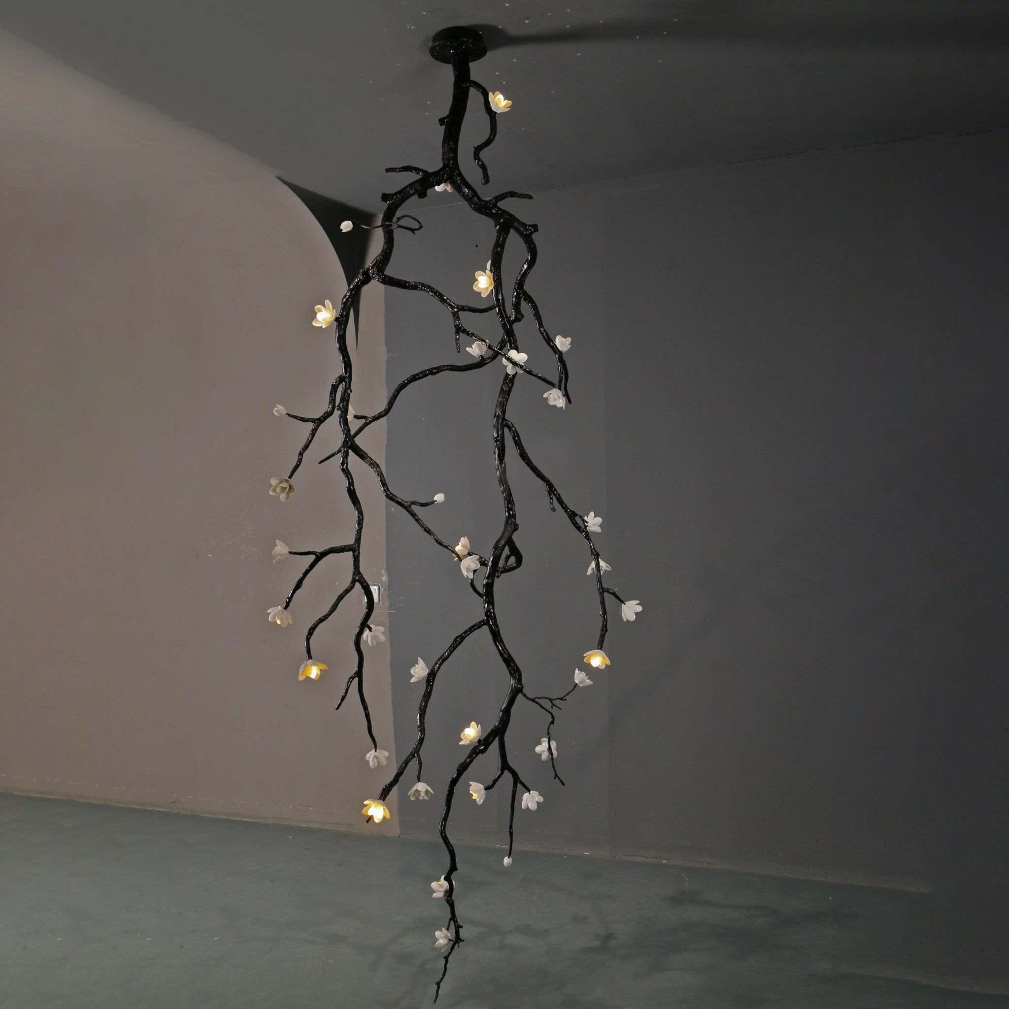 Large Long Branch Flower Chandelier