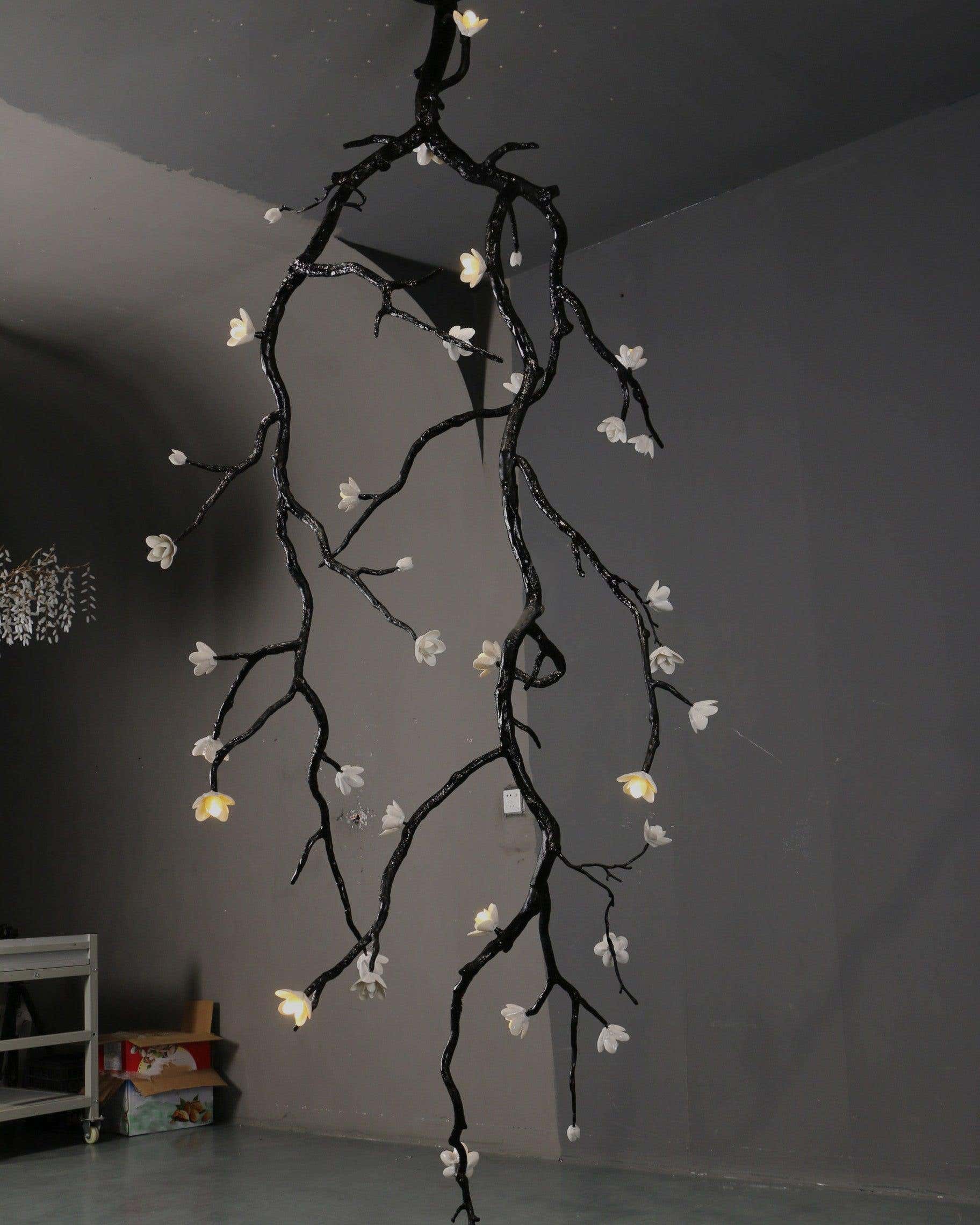 Large Long Branch Flower Chandelier