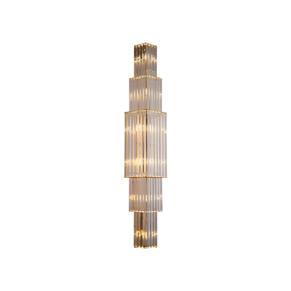 Light Luxury Crystal Layered Wall Lamp