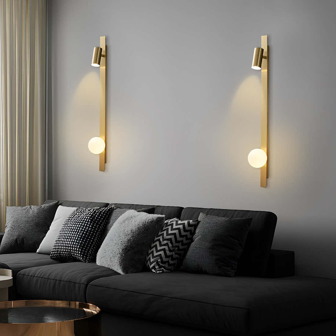 Liila 2 Brass Wall Lamp