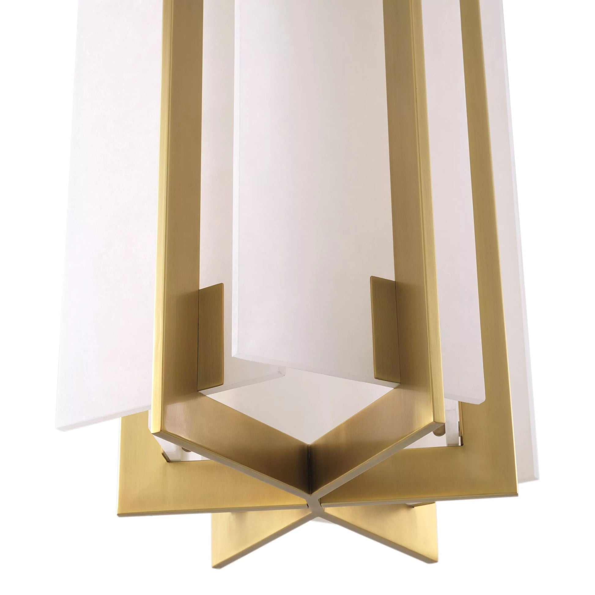 Lugano Modern Brass Chandelier - (Antique Brass Finish | Alabaster)