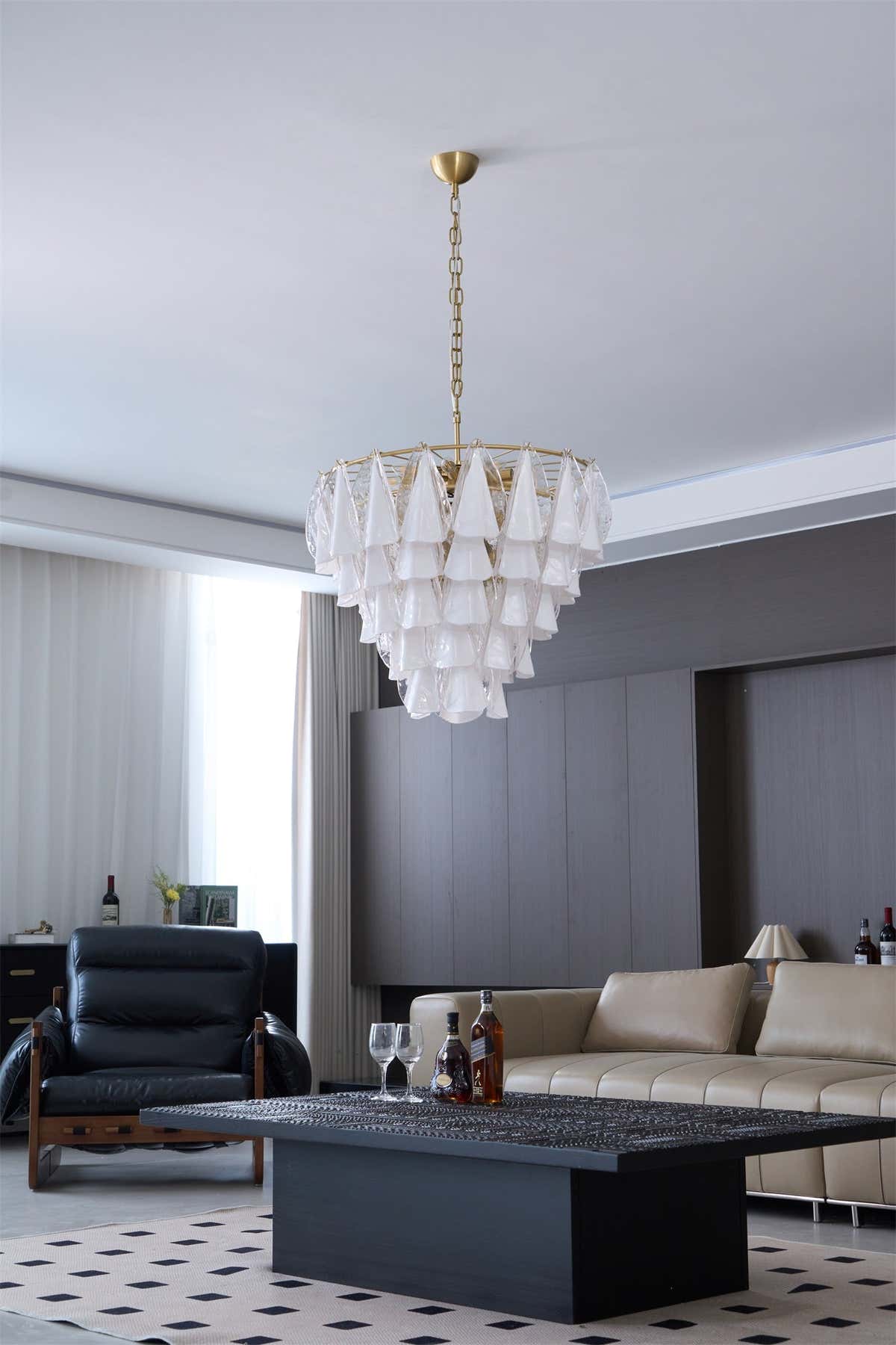 Lunara White Murano Chandelier