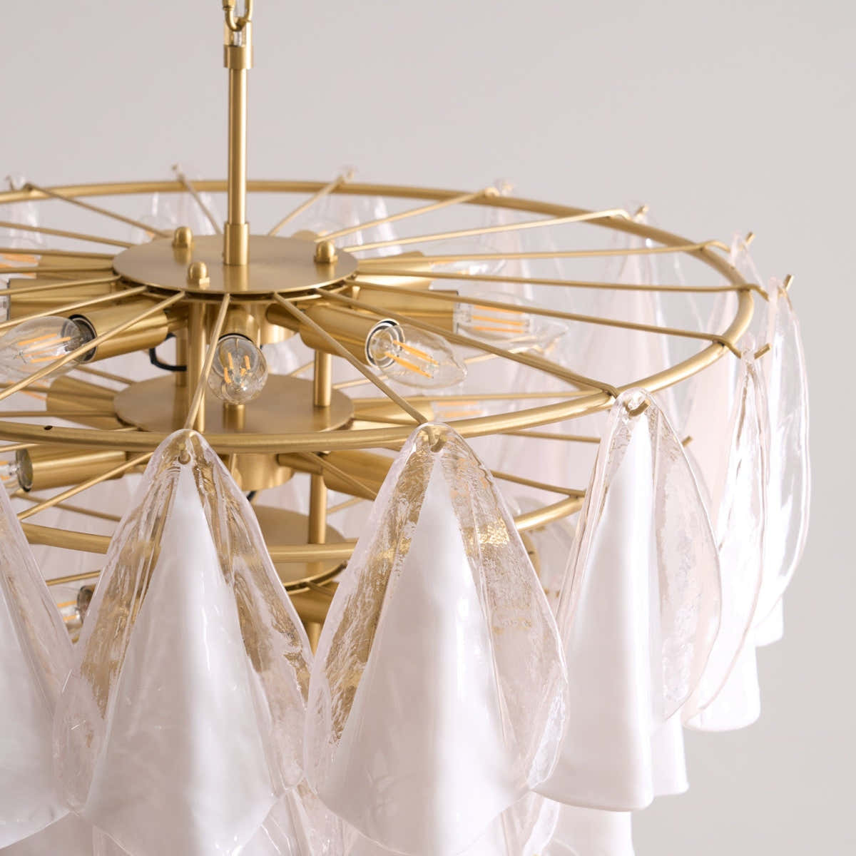 Lunara White Murano Chandelier