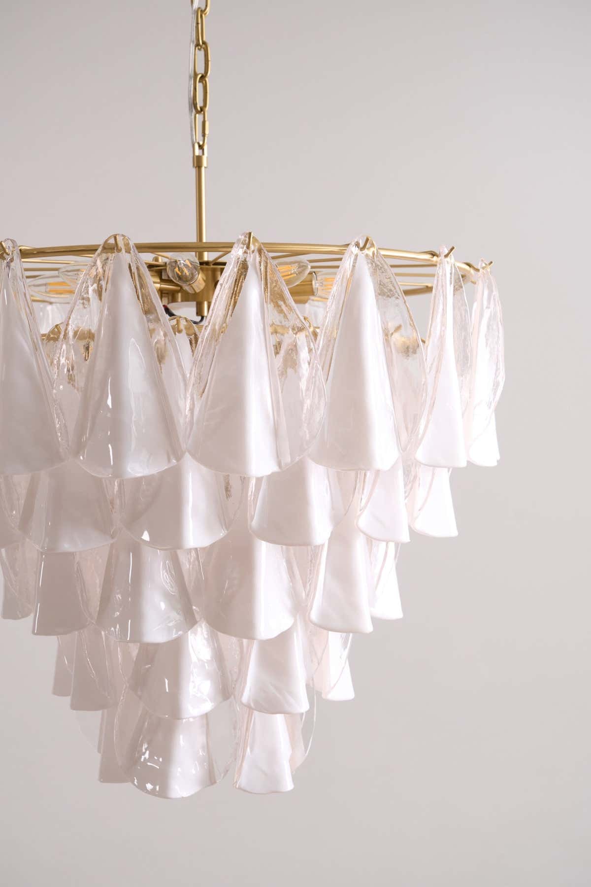 Lunara White Murano Chandelier