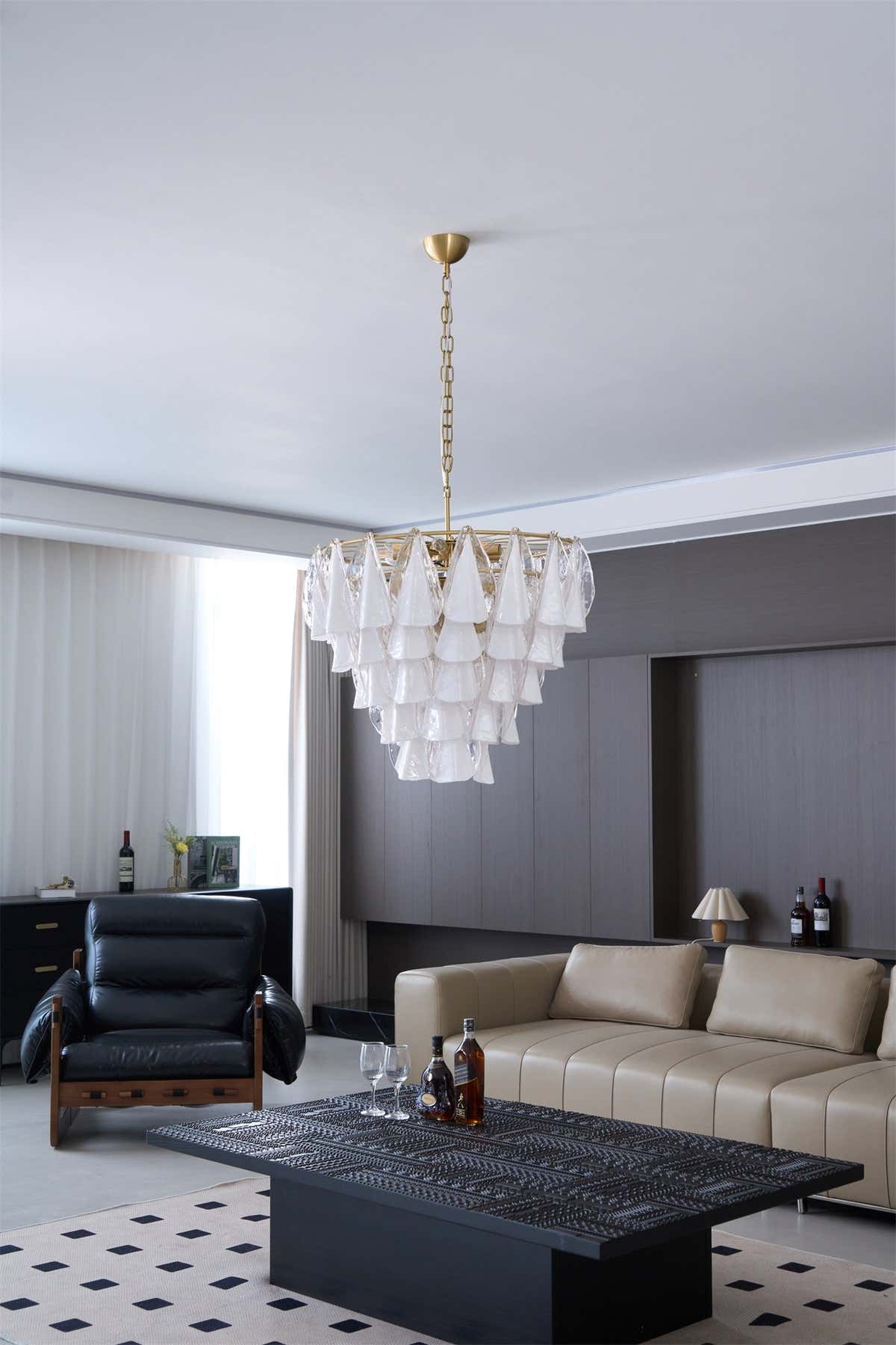 Lunara White Murano Chandelier