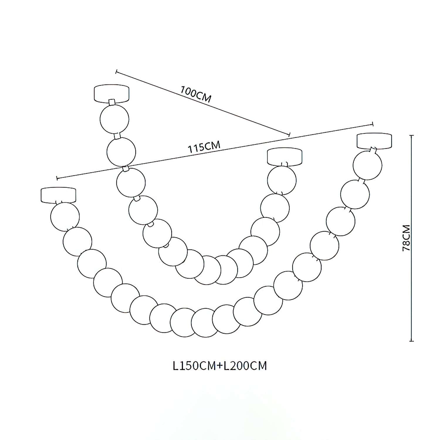 Strand Necklace Chandelier