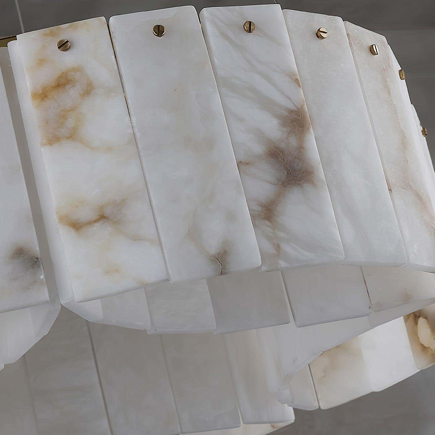 Luxe Alabaster Brass Ceiling Lamp