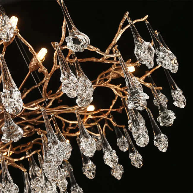 Modern Branch Chandelier Drop Flower D 31.5"