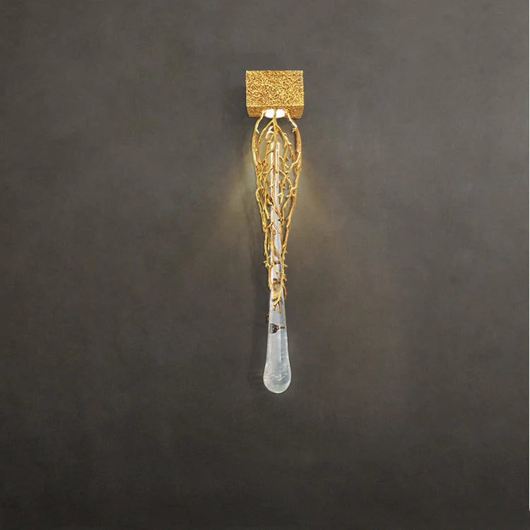 Modern Branch Crystal Wall Sconce For Bedroom