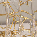 Modern Crystal Droplet Branch Staircase Chandelier