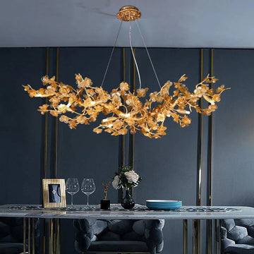 Modern Flower Linear Branch Chandelier