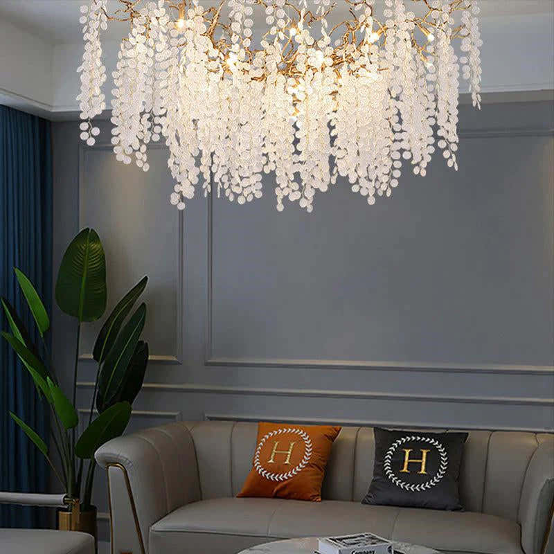 Modern Linear Branch Chandelier