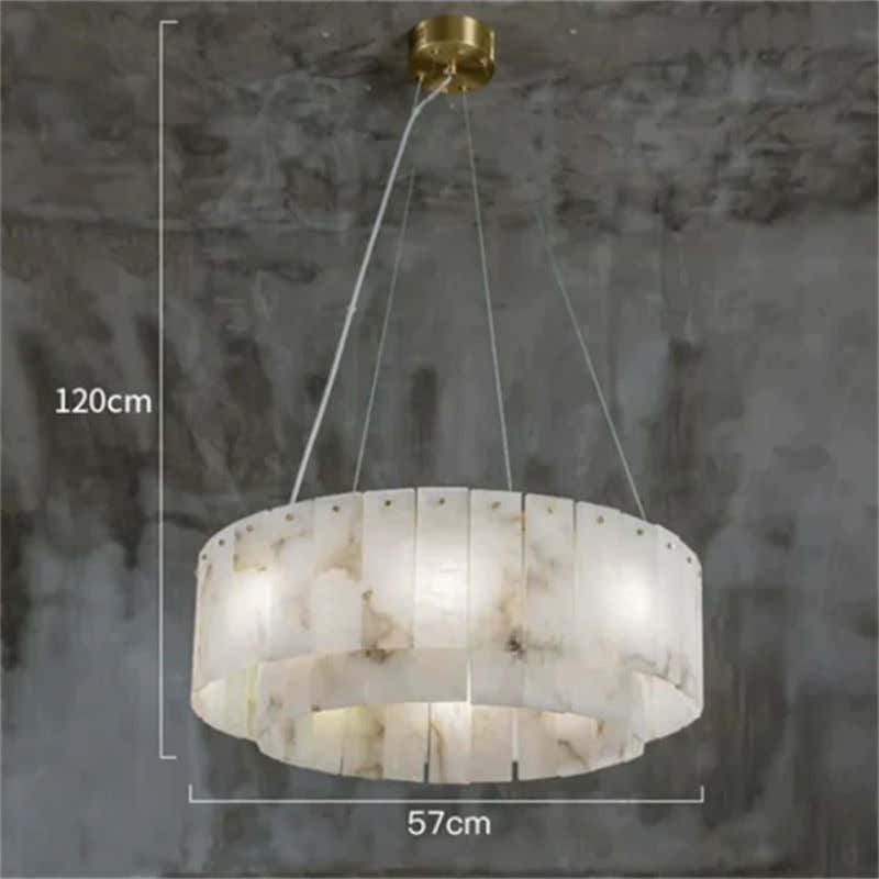 Alabaster Modern Round Chandelier 7 sizes