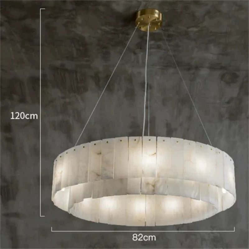 Alabaster Modern Round Chandelier 7 sizes