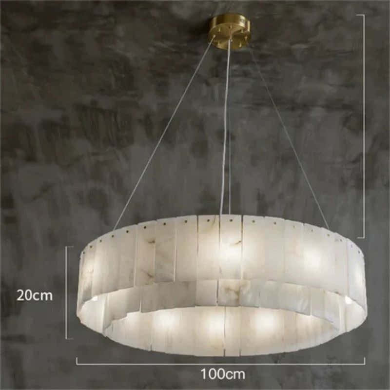 Alabaster Modern Round Chandelier 7 sizes