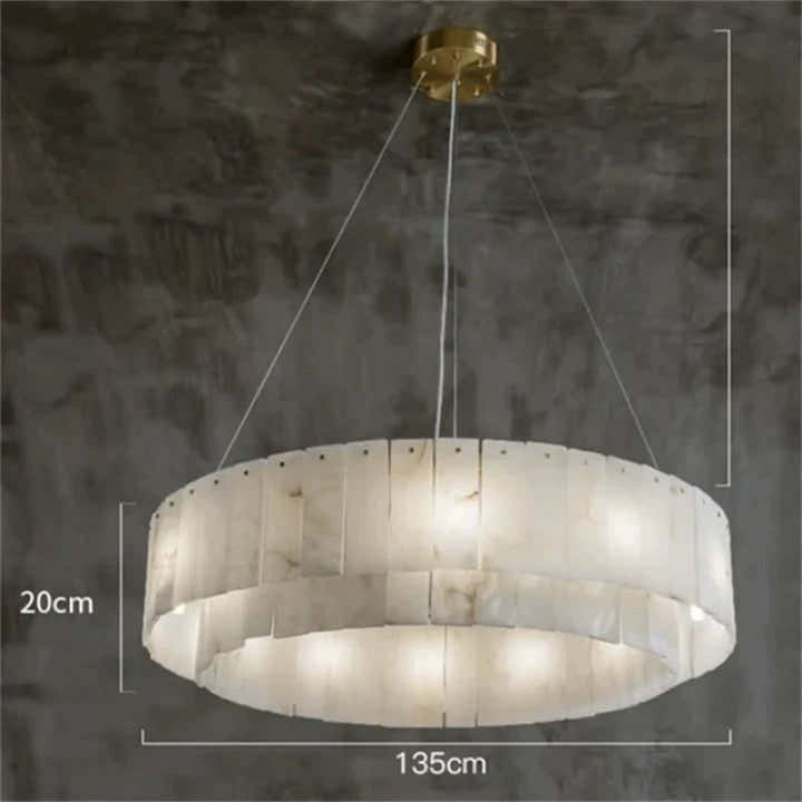Alabaster Modern Round Chandelier 7 sizes