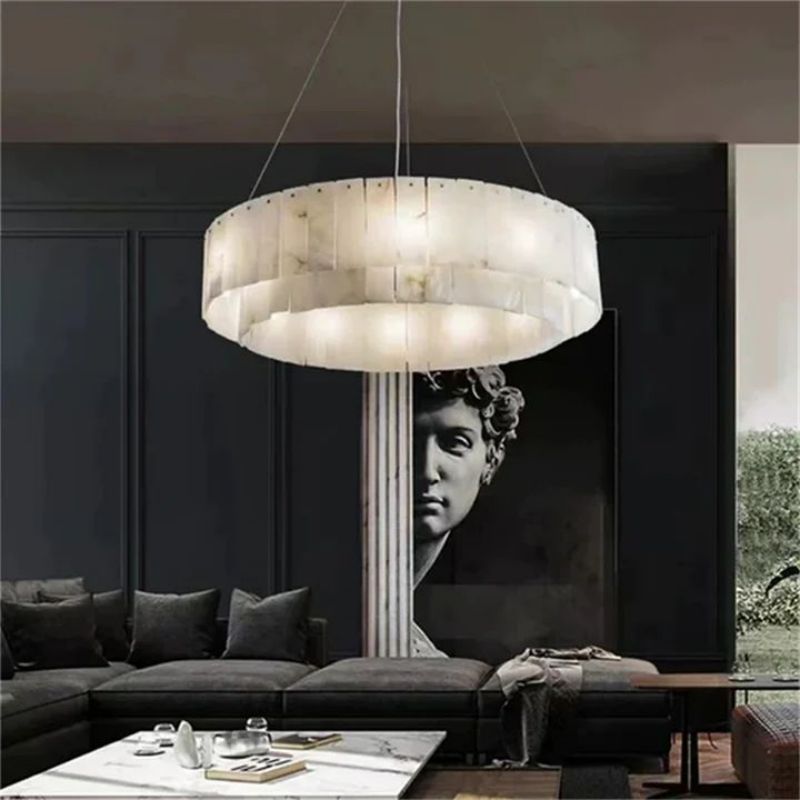 Alabaster Modern Round Chandelier sizes – Hermanlamps